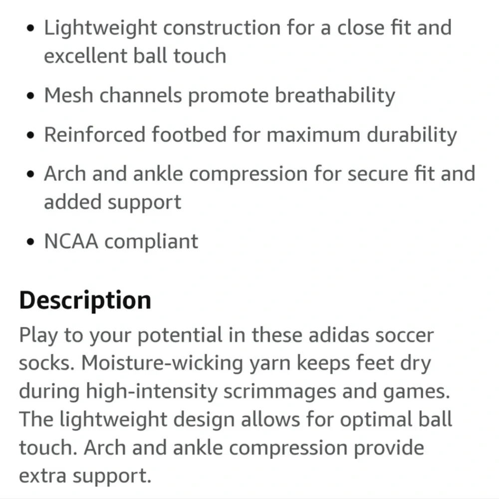 Adidas Soccer Team Speed Sock